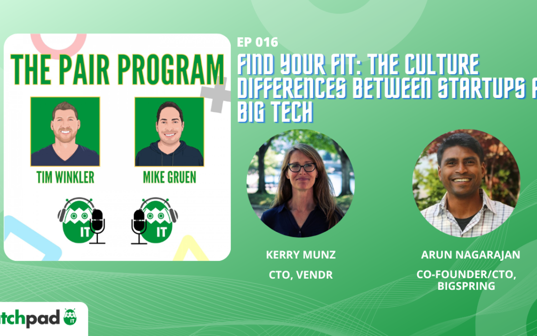 Find Your Fit: The Culture Differences Between Startups and Big Tech | The Pair Program Ep16
